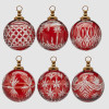 Bola Natal Vidro Vermelho 10cm - 1unid.